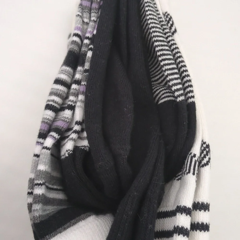 A New Day Women's Black White Zebra Cotton Blend Socks Sz 4-10 NWT